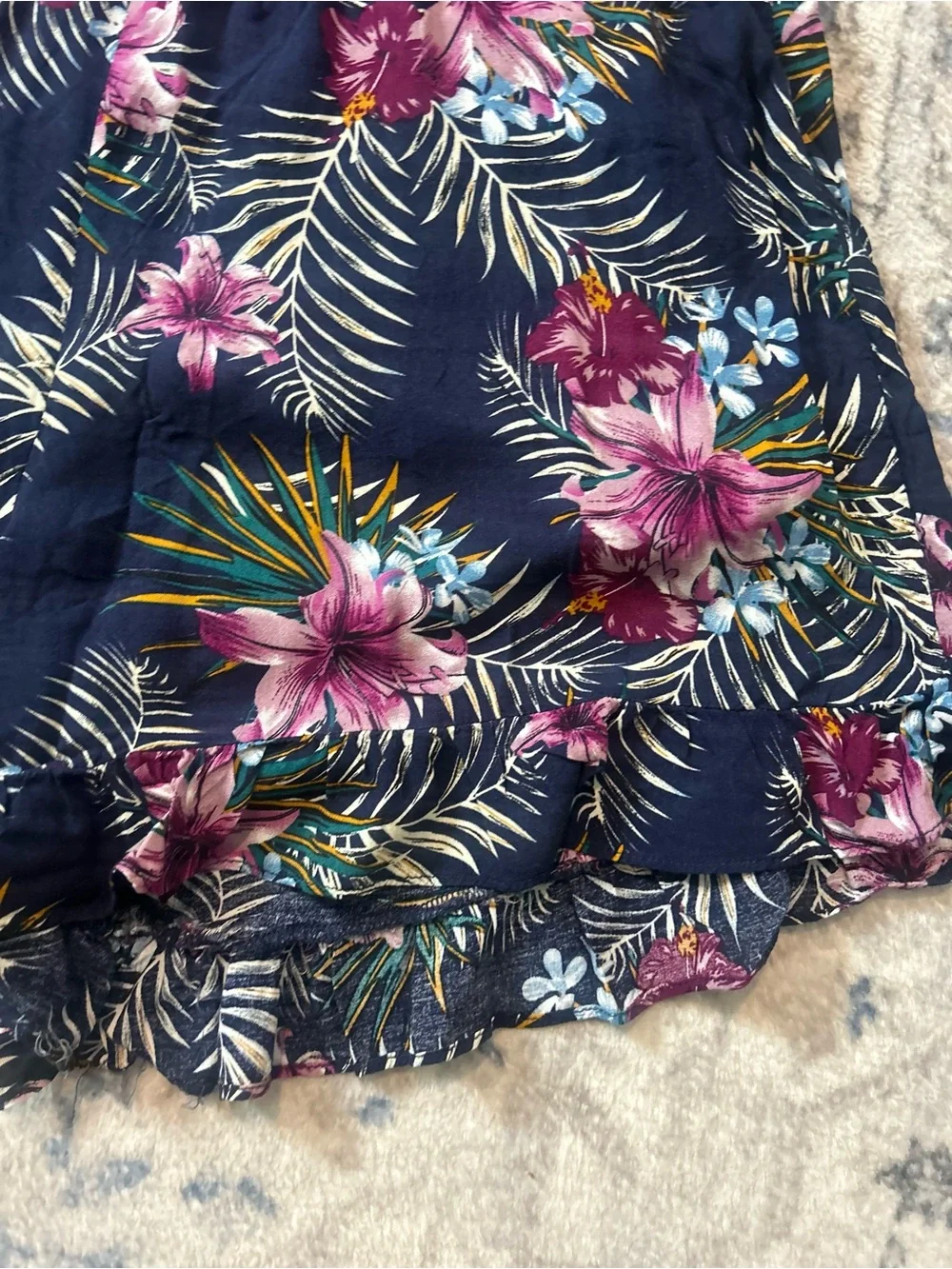 Love Sadie Navy Floral Romper